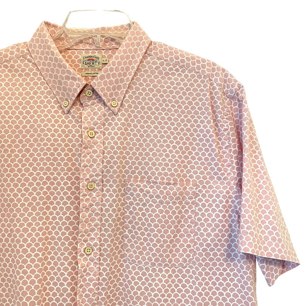 Faherty Light Pink Patterned Button Down Shirt - image 4